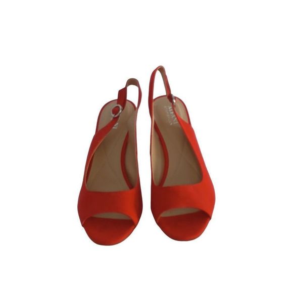 Alfani Womens Leather Upper Open Toe Ankle Strap Classic Pumps, Red, Size 10.5M - Picture 3 of 5